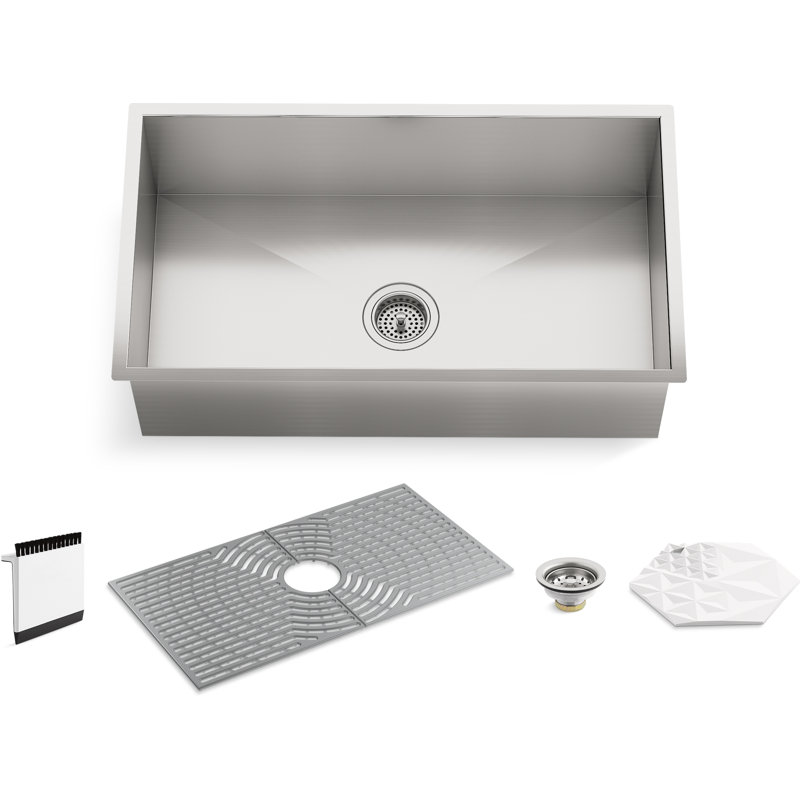 Ludington 32'' L Stainless Steel Undermount Single Basin Kitchen Sink