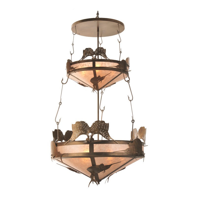 Luminaire suspendu 10 lumières Catch of the Day Sailfish