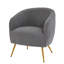 Fauteuil d'appoint en velours côtelé avec pieds en métal doré-1245854370