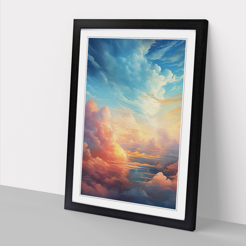 Single Picture Frame Print on Wood, Black Framed, 46cm H x 34cm W