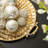 Round Metal Gold Embossed Decorative Trays With Handles