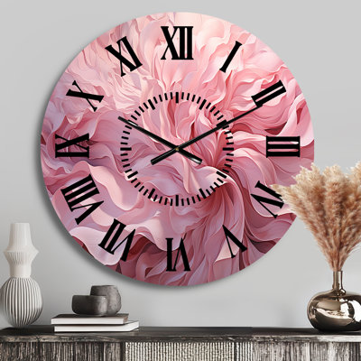 Pink Tender Twirl Spiral - Abstract Spirals Black Face Wall Clock