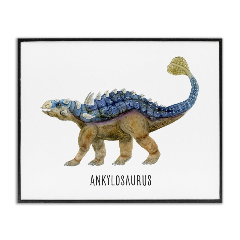  Ankylosaure, dinosaure apprenant, estampe numérique encadrée par Brett Blumenthal, H 11 po x l 14 po