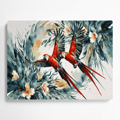Oiseaux, art mural blanc, perroquet, roi australien
