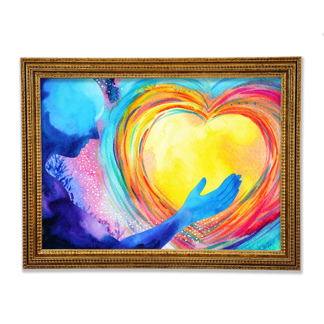 Aquarell Warming Heart Gerahmter Druck