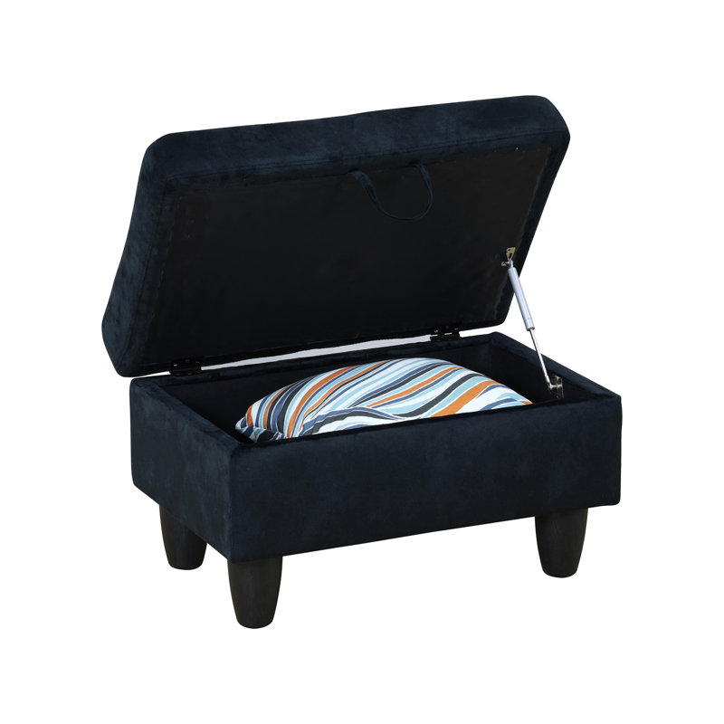Canapé modulaire rembourré 3 pièces Phifer, Bleu marine, Noir