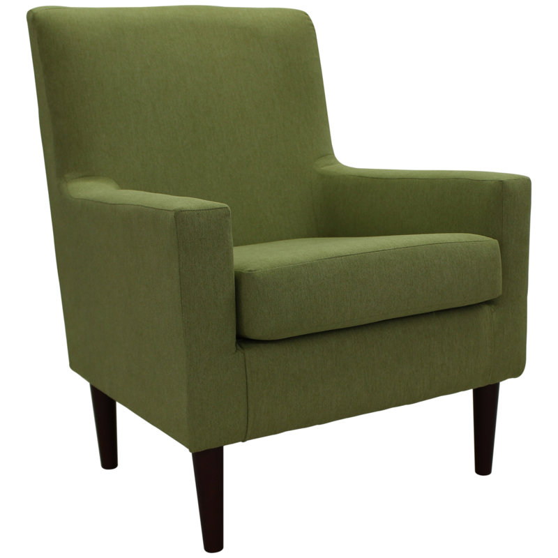 Donham Upholstered Accent Chair, Toulan Fern Green Twill