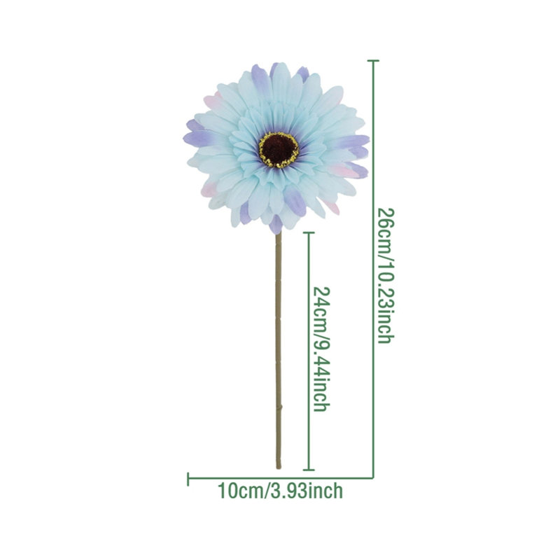 6 pièces de fleurs de gerbera pour la décoration de la maison et du bureau