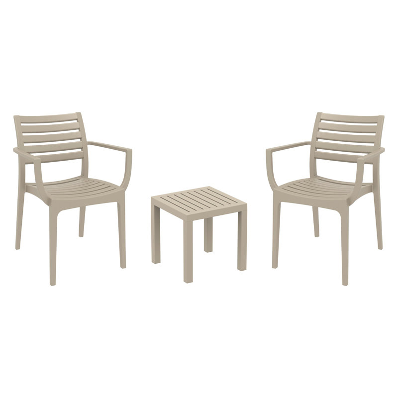 2 - Person Patio Conversation Set, Taupe