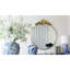 Miroir mural 36 po x 41 po avec cadre en métal doré, grand miroir rond chic pour le salon, pour l'entrée