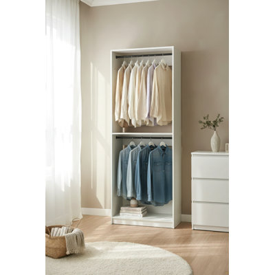 32" Wood Walk-In Closet With Two Rods
