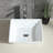 Wonline 16.535'' White Ceramic Square Bathroom Sink with Faucet
