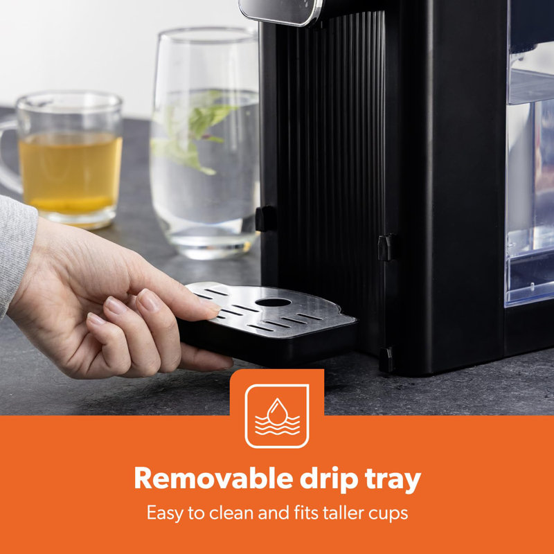Geepas Instant Water Dispenser 2.6kw | Strix Filter 2.5l Tank | Adjustable Temp (45/65/85) & Volume | Touch Panel Led Indicator Removable Drip Tray | Rapid Boil Fresh Clean Hot Water For Home & Office