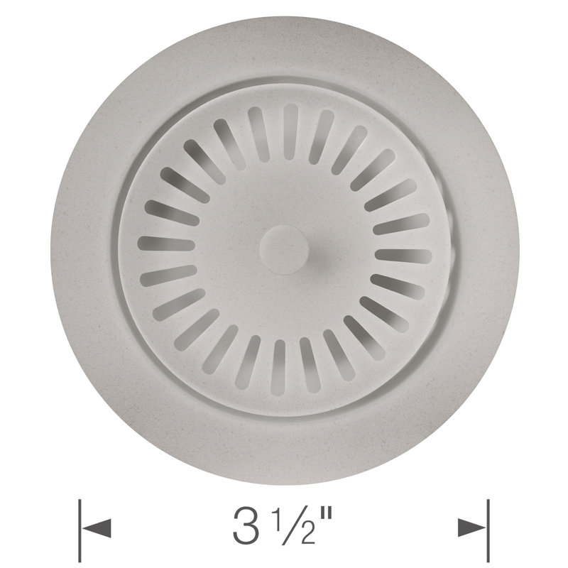 SILGRANIT-Matched Metal Sink Basket Strainer, Concrete Gray