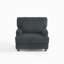 Chaise d'appoint rembourrée en fausse fourrure avec coussin Ermia-111687807