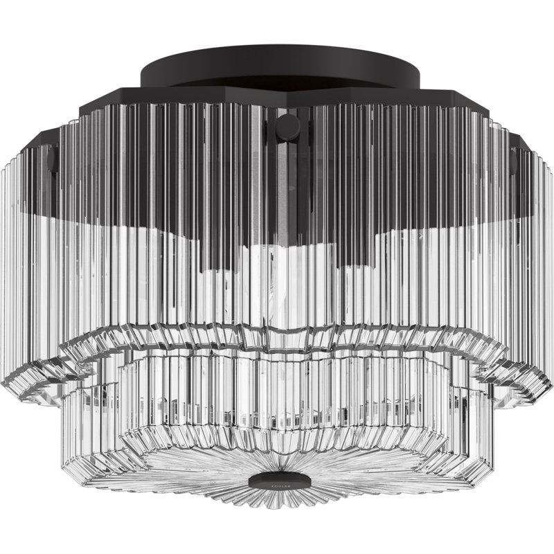 Plafonnier encastré 3 lumières Occasion, Noir mat