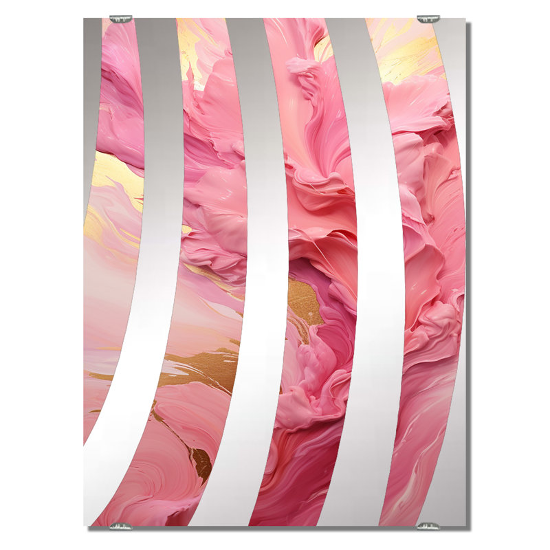 Miroir mural Chree - Abstract Collages MIR131748, 32 po x 24 po