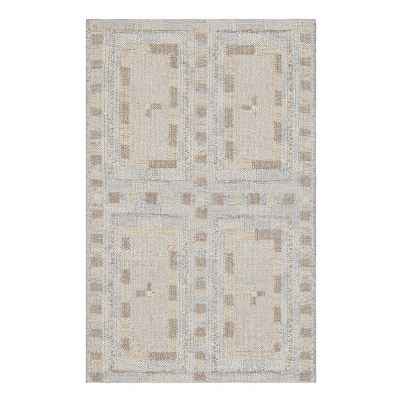 Scandinavian Wool Geometric Area Rug, Rectangle 8' x 10'