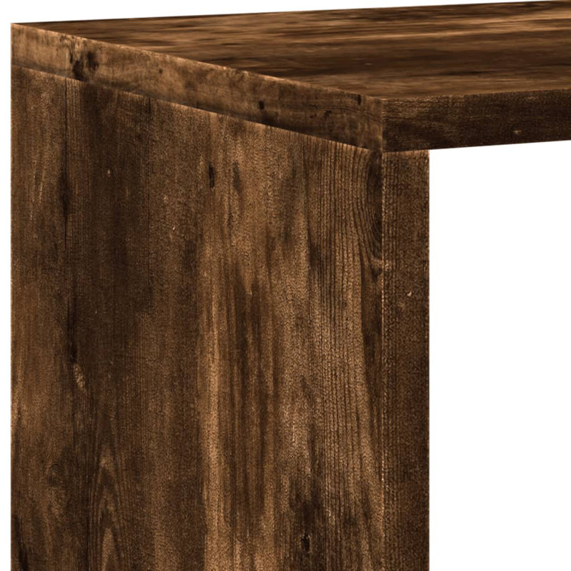 Avayla 137.5cm H x 137.5cm W Book Cabinet Bookcase, Smoked Oak