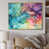 Toile avec cadre flottant or