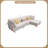 Upholstered L-Shaped Sectional Reversible