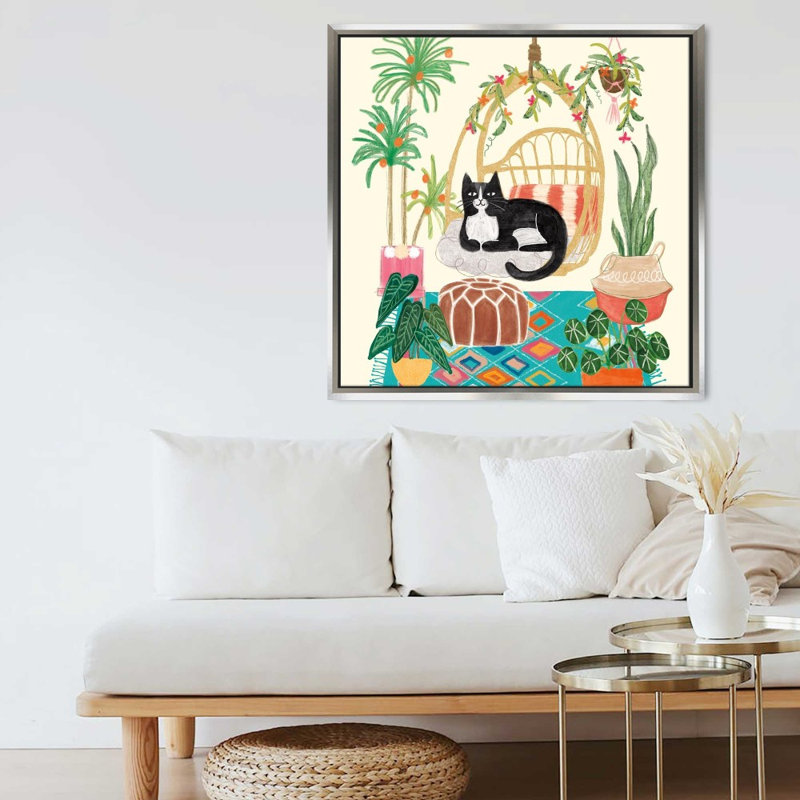 «Urban Jungle VIII Spring» par Mary Urban - Impression sur toile, Argent, H 24 po x l 24 po