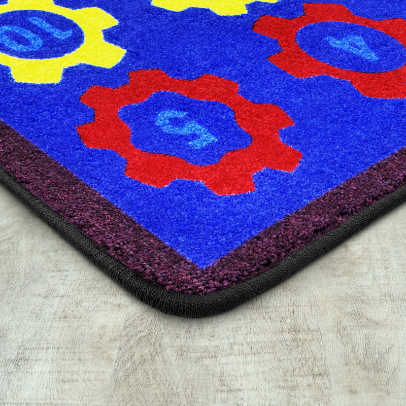 Kid Essentials Geared Up 7'8" x 10'9" Multi Area Rug