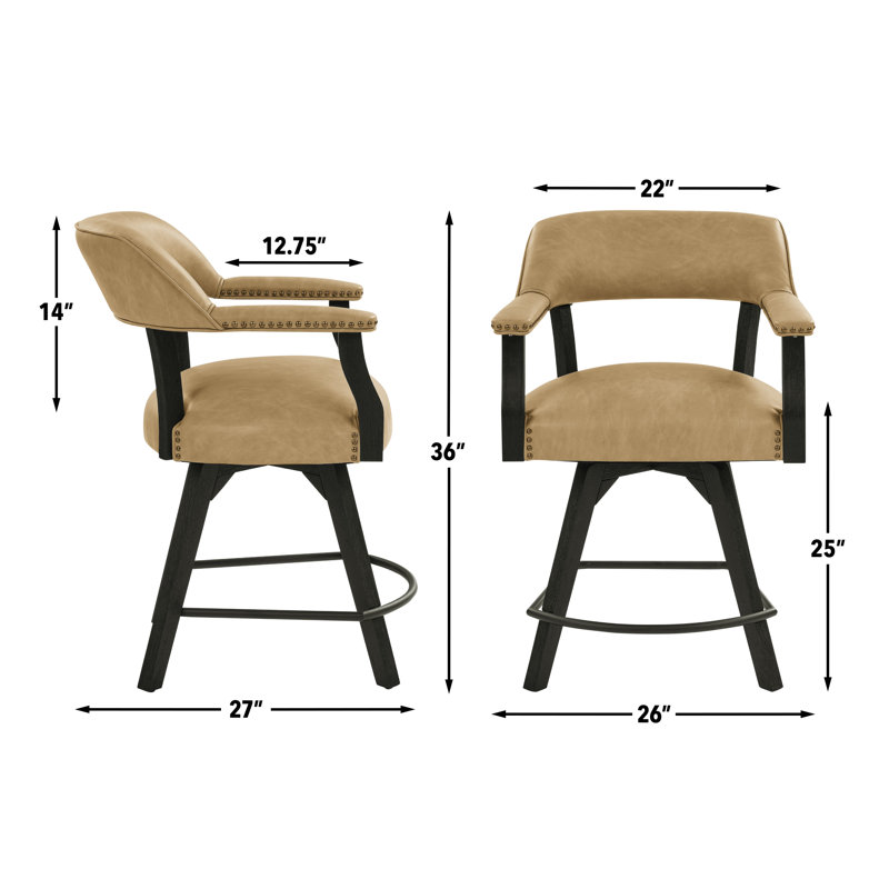 Tabouret de comptoir pivotant 24 po Resendez