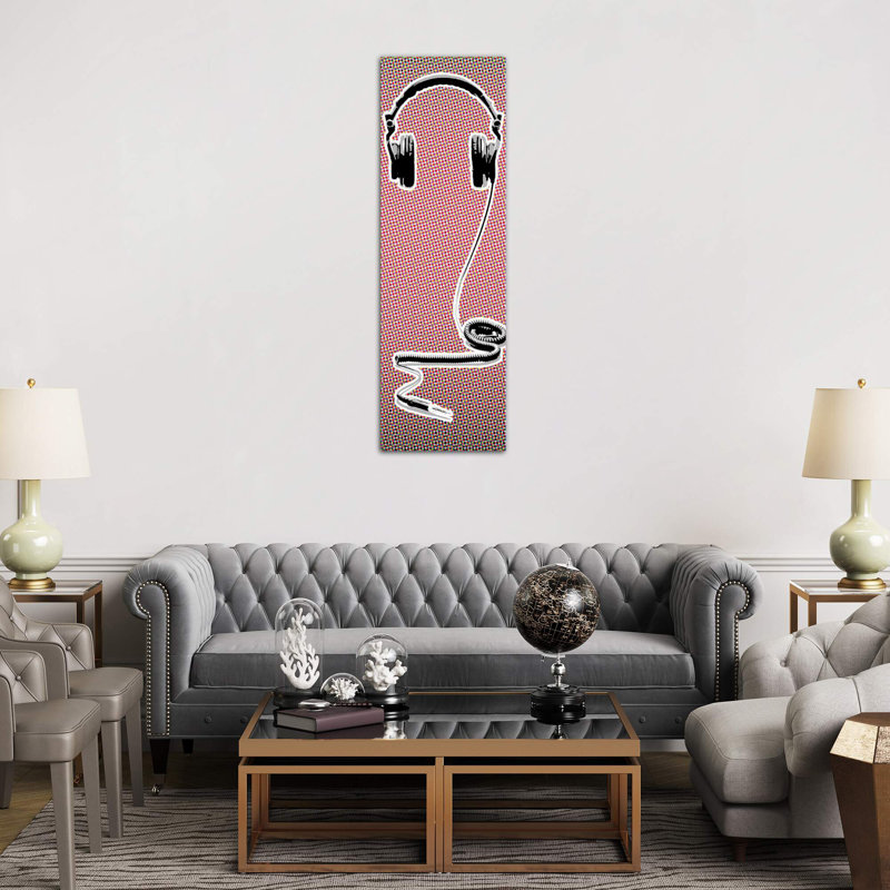 Headphones by Steez - Wrapped Canvas Panoramic Print, 30.48 cm H x 91.44 cm W x 1.91 cm D