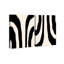 «Minimal Set, Abstract Zebra Stripes Modern and Contemporary» par Oliver Gal - ensemble de 2 impressions sur toile-73222011