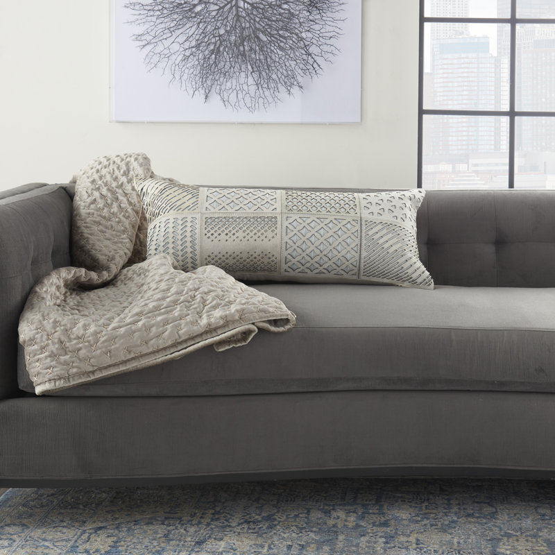 Patchwork Throw Pillow, Celadon