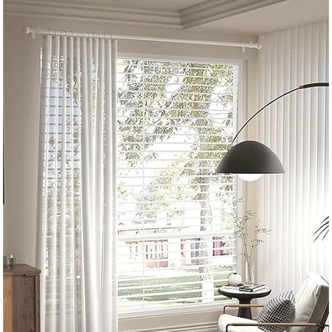 80cm Straight Tension Shower Curtain Rod & Hook Set