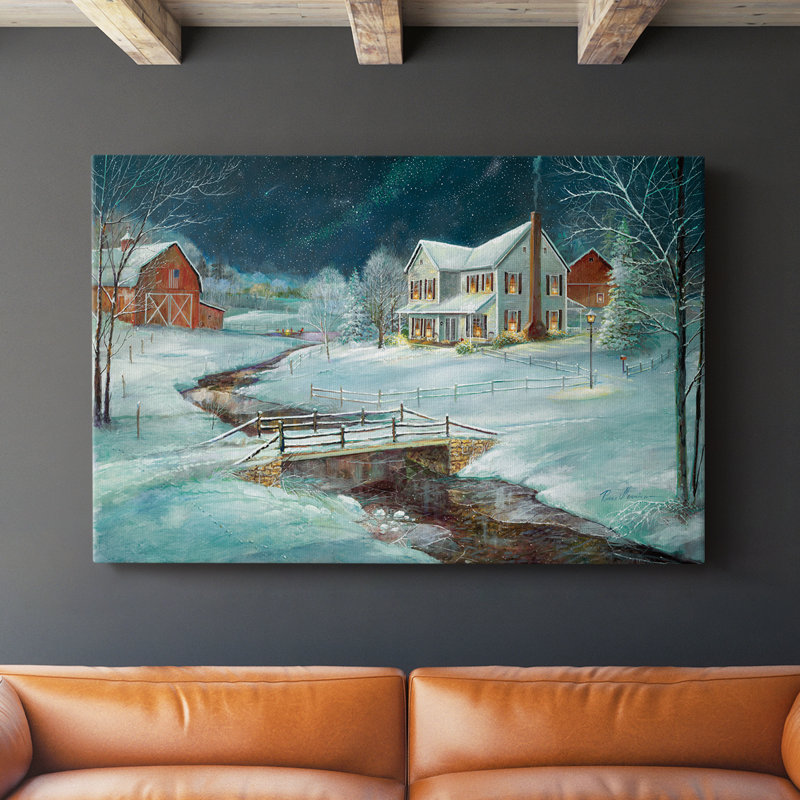 Sérénité hivernale - Cavas enveloppés de galerie, H 24 po x l 36 po