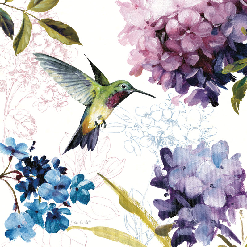 " Spring Nectar Square II " by Lisa Audit Painting Print, 12" H x 12" W