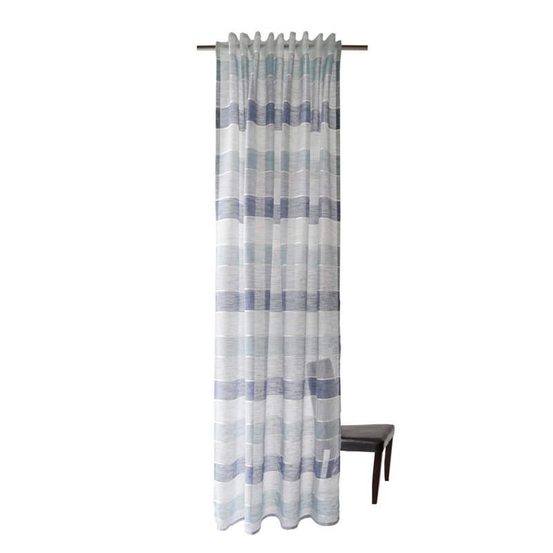Dickman Semi Sheer Curtain, Blue