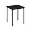 Table basse et de bout moderne, 3 pièces, stratifié noir, base en métal, processus d'assemblage facile, style contemporain, 3 pièces, à assembler, à utiliser