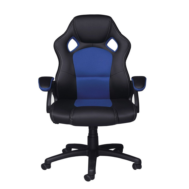 Fauteuil de jeu Jade, Noir / Bleu