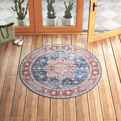 Tapis oriental bleu / rouille Deblois