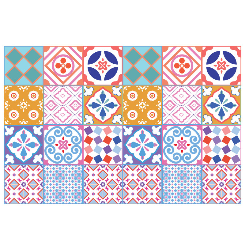 Carreau de terrain en vinyle 6 po x 6 po Moroccan