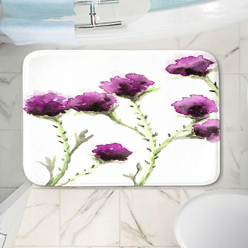 Tapis pour salle de bain en mousse à mémoire thistle lait CrownPoint, H 1 po x l 34 po x L 21 po