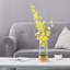 Vase en verre transparent de 10 pouces avec base dorée - centre de table moderne pour la maison ou un événement-71071408