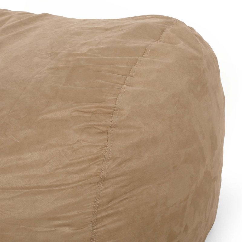 Fauteuil à billes confortable en suède pour une détente et un décor élégant, H 33 po x l 70 po x P 45 po