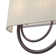 2 Light Soft Gold Large ADA Sconce With Hand Crafted Oatmeal Fabric Shade With White Fabric Inside