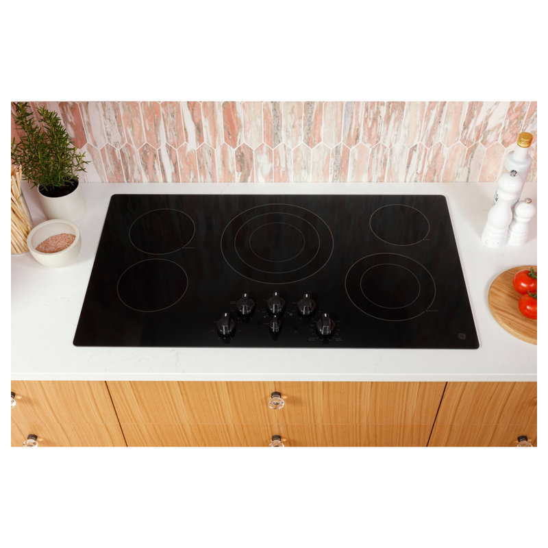 36.13" Black Electric Cooktop with 5 Burners
