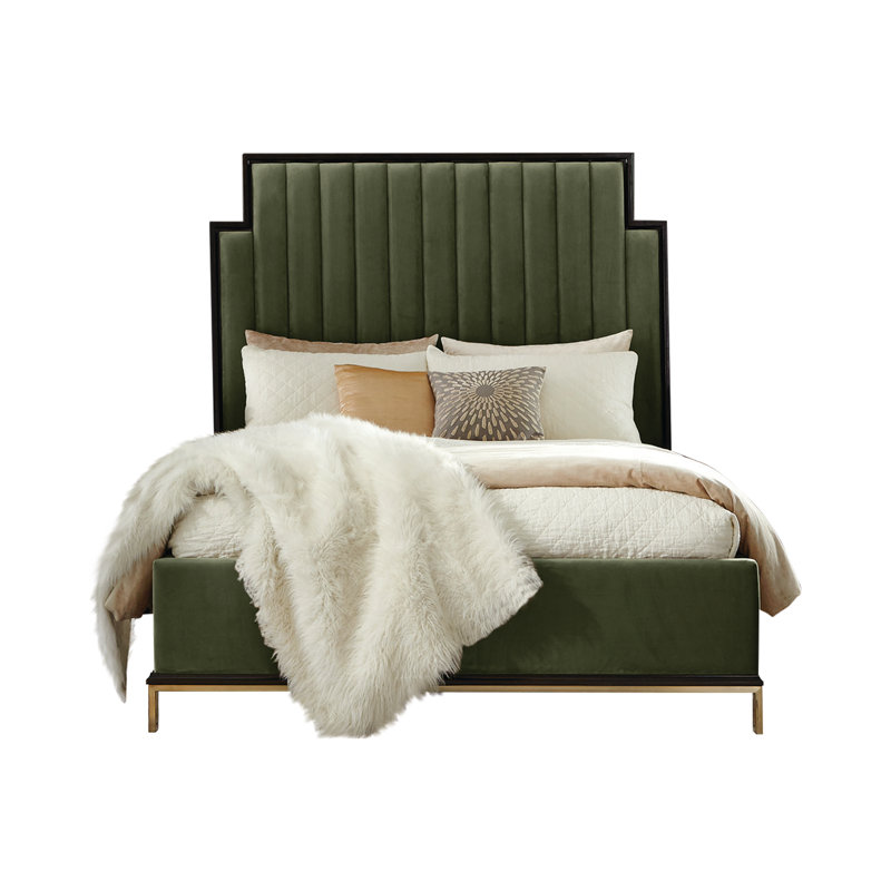 Lit tapissier standard Donnelly, Très grand lit Eastern, Mousse foncée