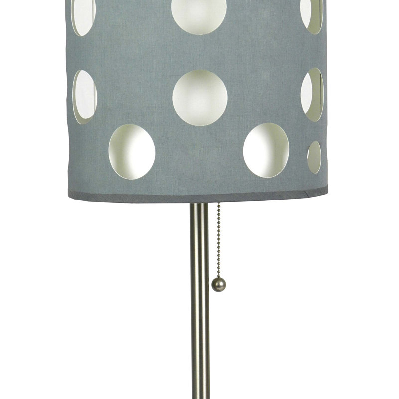 30"H GREY/WHITE RETRO TABLE LAMP