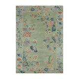 Art Deco Hand Knotted Wool Geometric Area Rug