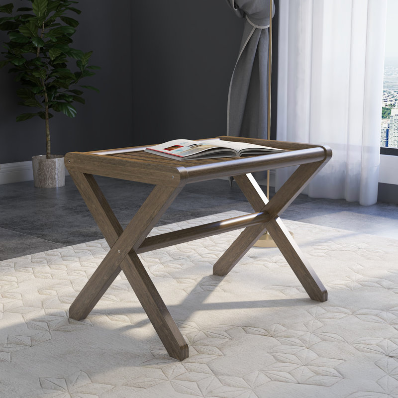 Tabouret de coiffeuse Hales, Châtaignier antique