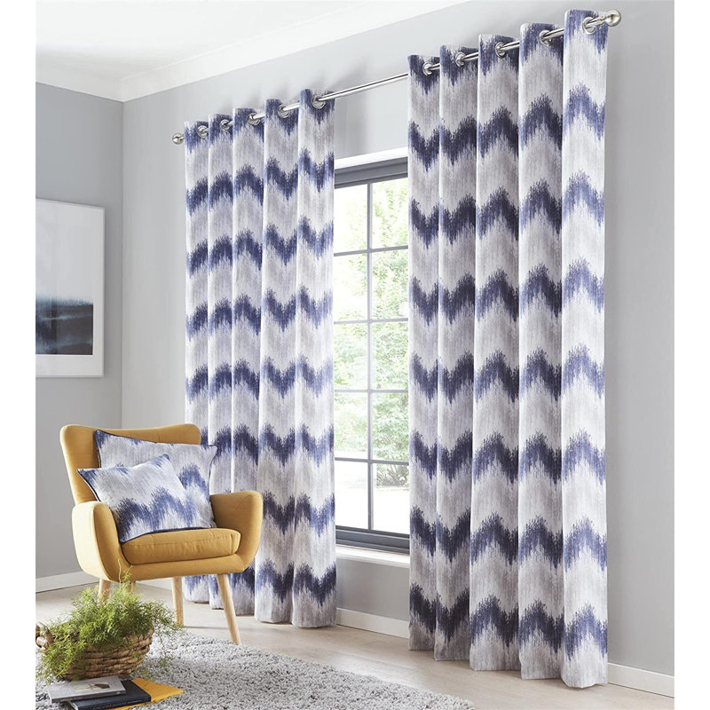 Jeffenese Room Darkening Curtain Panel Pair, Width 229 x Drop 229 cm, Charcoal