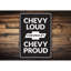 Enseigne en aluminium Chevy Loud-58562414